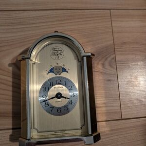Bulova Gold and Silver Table Clock